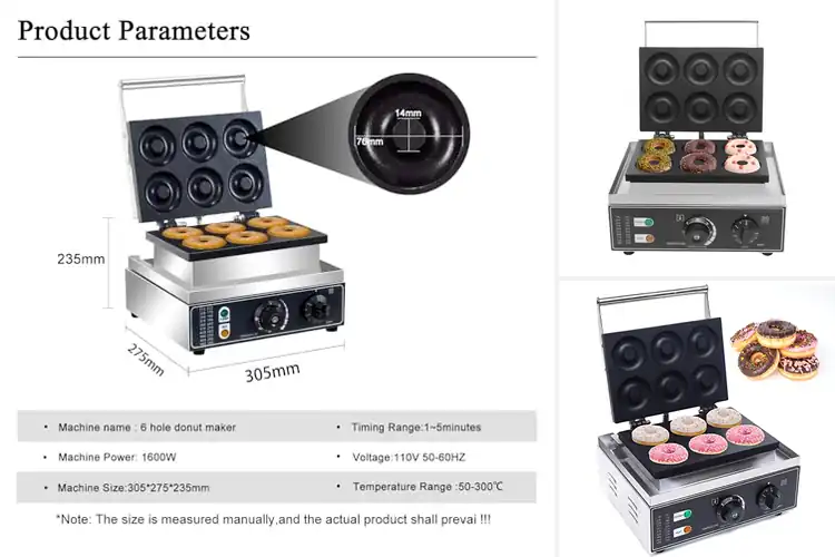 Detailed view of 10 Best 6-Hole Donut Makers: Perfect Batches in Minutes