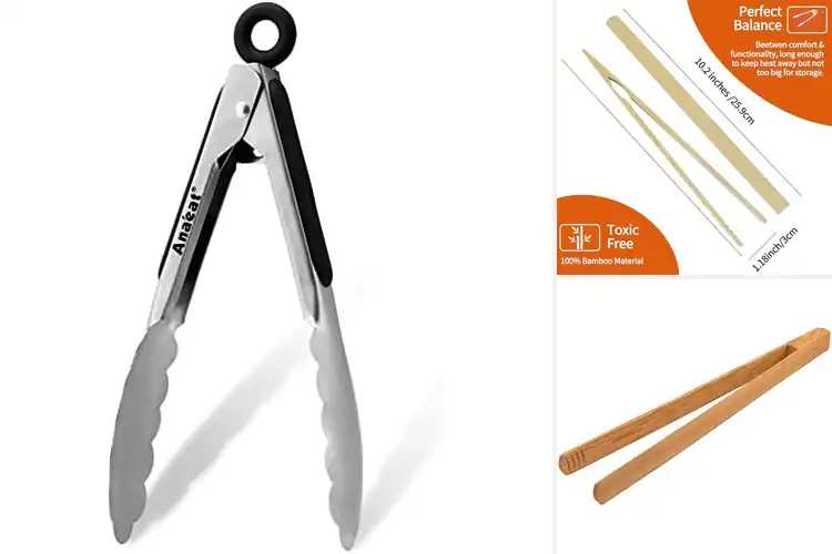 Detailed view of 10 Best Bagel Grilling Tongs for Easy Flipping & Serving