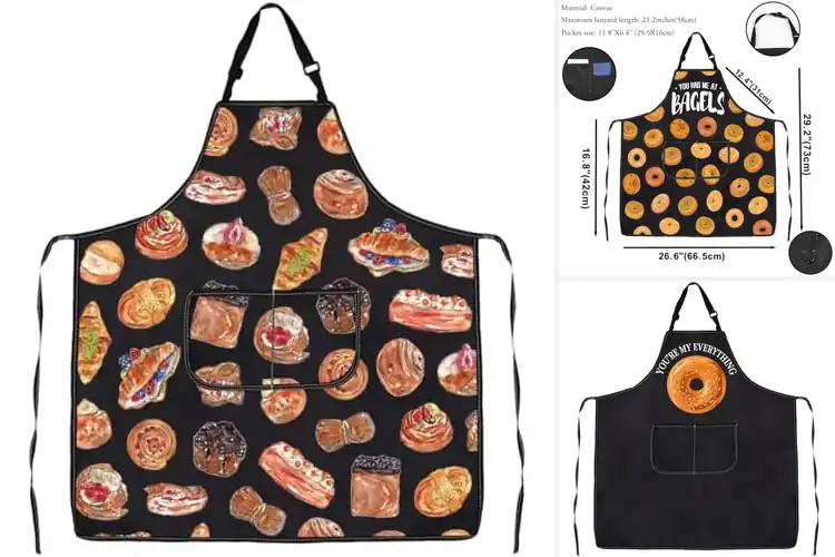 Detailed view of 3 Best Bagel Lover Aprons for Fun, Mess-Free Cooking