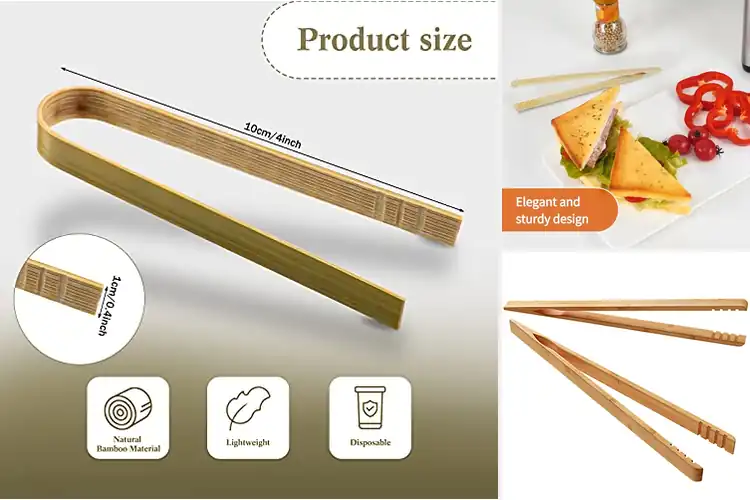 Detailed view of 10 Best Bamboo Bagel Tongs for Safe and Easy Toasting