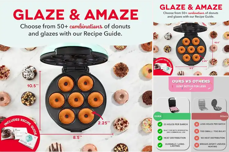 Detailed view of 10 Best Donut Makers For Quick Breakfast: Family Joy