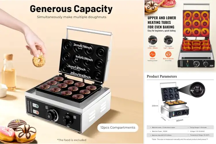 Detailed view of 10 Best Double Sided Heating Donuts