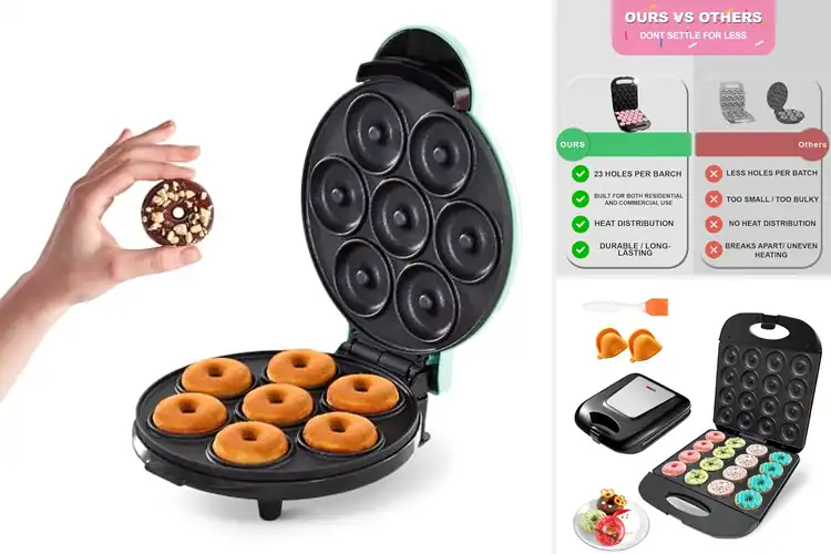 Detailed view of Best Easy Clean Donut Makers With Double Sided Surface