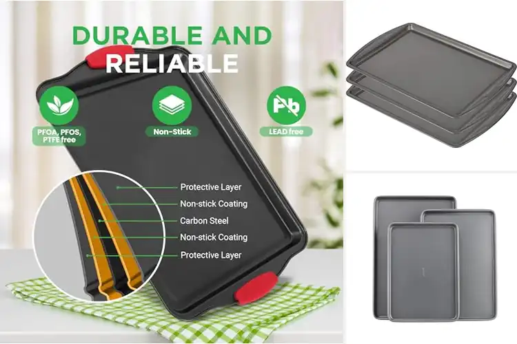 Detailed view of Best Nonstick Cookie Sheets: Top 10 Picks for Perfect Baking