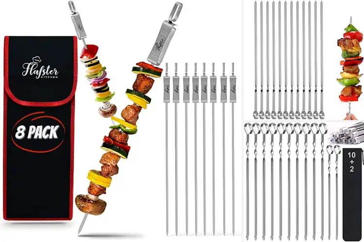 Detailed view of 10 Best Skewers Sets: Secure, Rust-Free Grilling Made Easy
